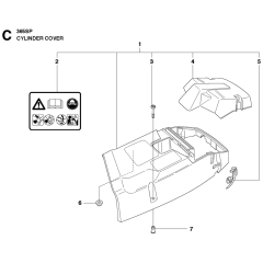Cylinder Cover for Husqvarna 365