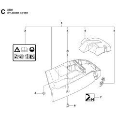 Cylinder Cover for Husqvarna 365H