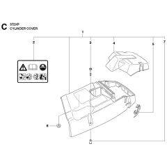 Cylinder Cover for Husqvarna 372XP