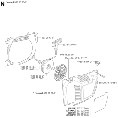 Starter Assembly for Husqvarna 385