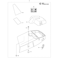 Cylinder Cover for Husqvarna 390XP