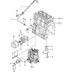 Oil System for Yanmar 3TNV82A-KWA