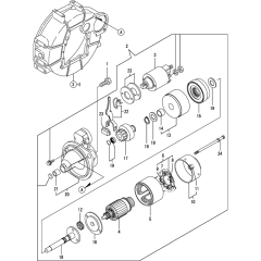 Starting Motor for Yanmar 3TNV88-MWA