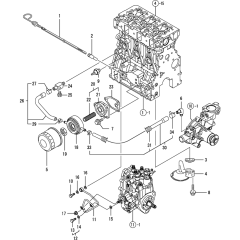 Oil System for Yanmar 3TNV88-MWA