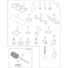 Gasket Set for Yanmar 3TNV88-XWA
