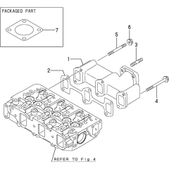 Exhaust Manifold for Yanmar 3TNV88-XWA