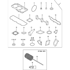 Gasket Set for Yanmar 3TNV88-XWA2