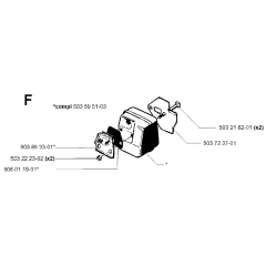 Muffler Assembly Husqvarna 40
