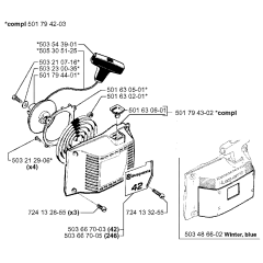 Starter Assembly for Husqvarna 42