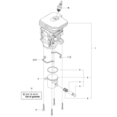 Cylinder Piston for Husqvarna 440ii