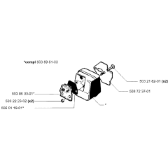 Muffler Assembly for Husqvarna 49