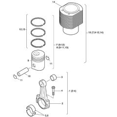 Piston, Conrod, Cylinder Assembly