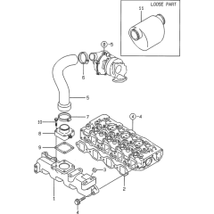 Suction Manifold for Yanmar 4TNE84T