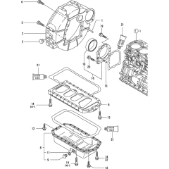 Flywheel Housing & Oil Sump