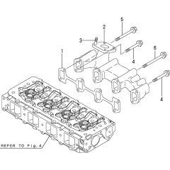 Exhaust Manifold for Yanmar 4TNV84T-XWA