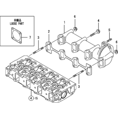 Exhaust Manifold for Yanmar 4TNV88
