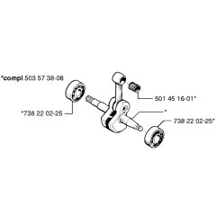 Crankshaft Assembly Husqvarna 51