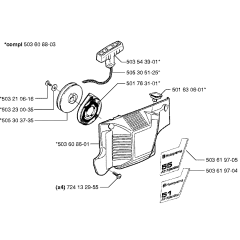 Starter Assembly for Husqvarna 51