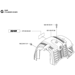 Cylinder Cover for Husqvarna 524R