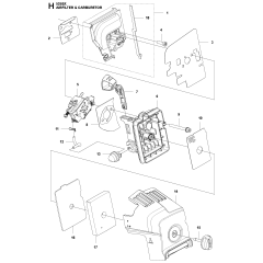 Carburetor & Air Filter for 525BX