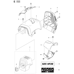 Cover Assembly for Husqvarna 525 HF3S