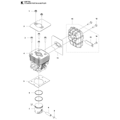 Cylinder & Muffler Assembly