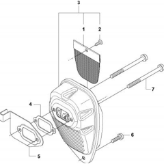 Muffler for Husqvarna 535 LK