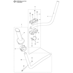 Handle-2 Assembly for Husqvarna
