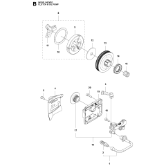 Clutch & Oil Pump for Husqvarna 543XP