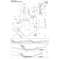 Throttle Controls for Husqvarna 545FX