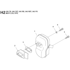 Muffler-3 for Husqvarna 545RXT