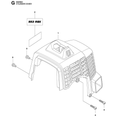 Cylinder Cover for Husqvarna 553RBX