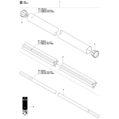 Shaft Assembly for Husqvarna 555FX