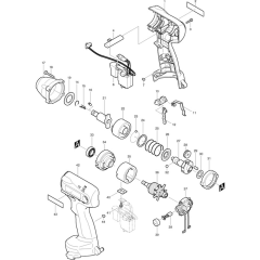 Makita 6918FD Impact Wrench Assembly