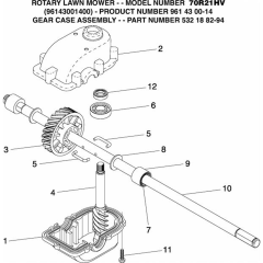 Gear Case for Husqvarna 70R21