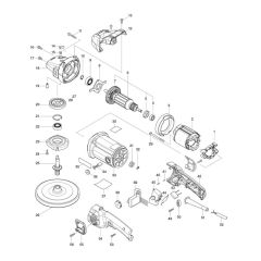 Makita 9237CB Polisher Assembly