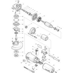 Makita 9564 Angle Grinder Assembly