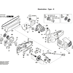 Bosch AKE 35 S Chainsaw Parts