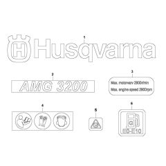 Husqvarna AMG 3200 Decals