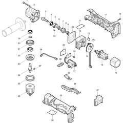 Makita BDA351 Main Assembly