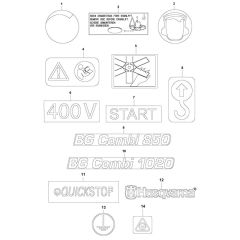 Husqvarna BG Combi Trowel Decals