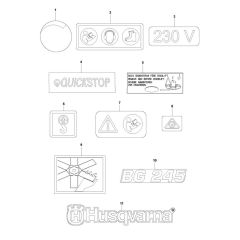 Decals for Husqvarna BG 245 E