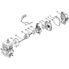Carburetor & Air Filter for BG50