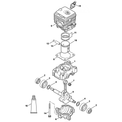 Crankcase & Cylinder for Stihl BG66