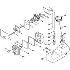 Air Filter Fuel Tank Assembly