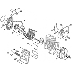 Rewind Starter for Stihl BG75