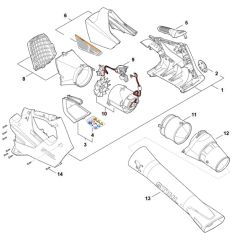 Main Assembly for Stihl BGA 30