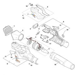 Main Assembly for Stihl BGA 50