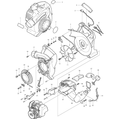 Fan Assembly for Makita BHX2501