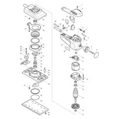 Makita BO4900V Sander Assembly